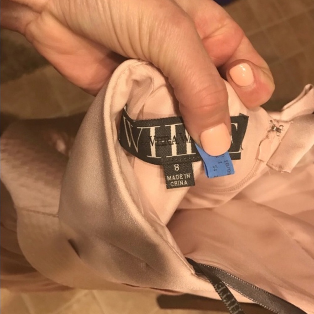 David’s Bridal Vera Wang blush pink white collect